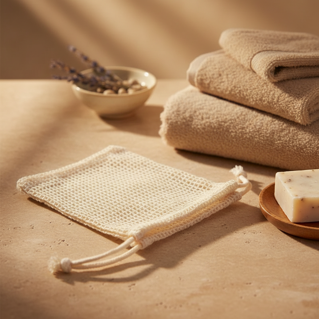 Close-up of Soap Saver Bag