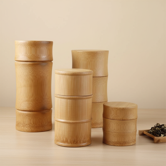 Four Bamboo Containers Group Shot