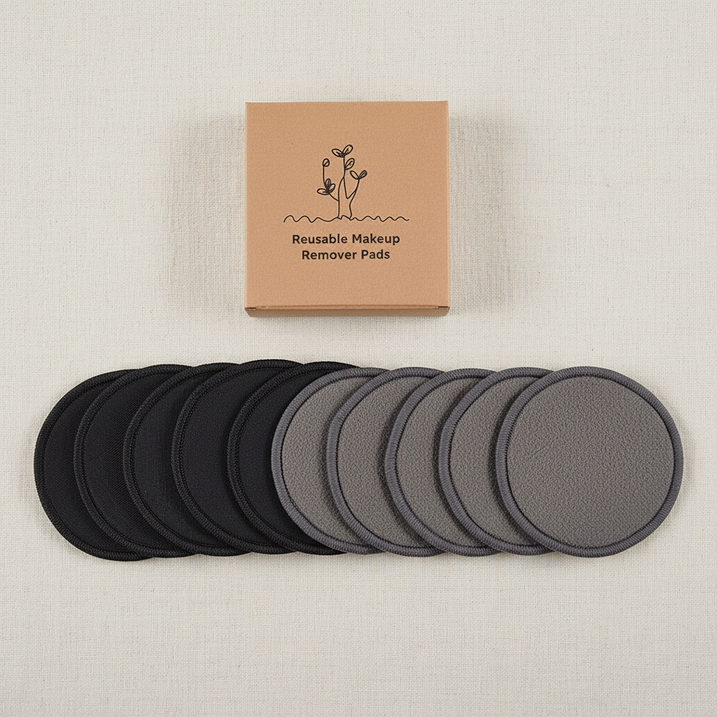Gray and Black Pads Flat Lay