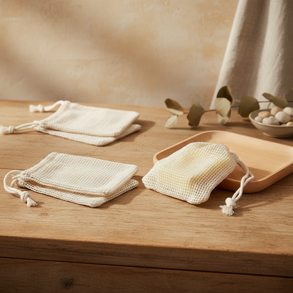 Soap Bags with Wooden Dish