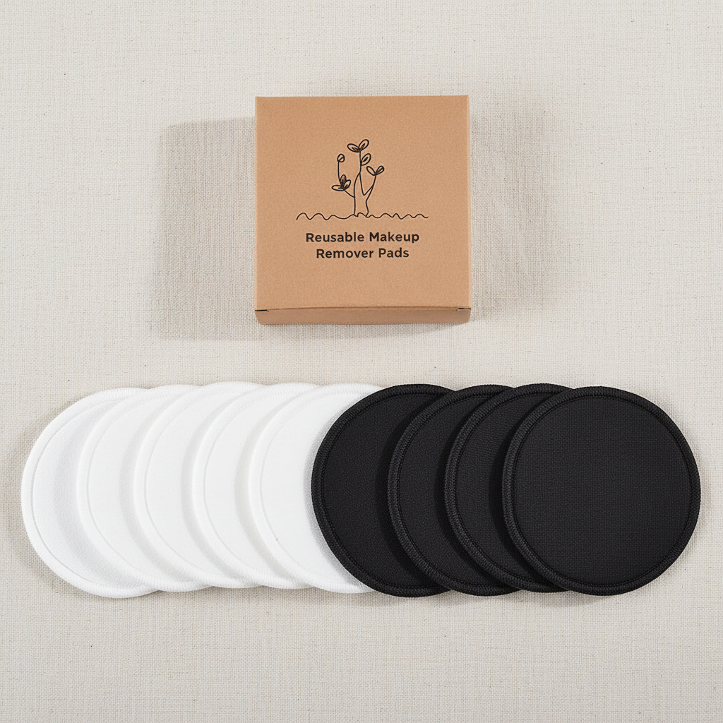 White and Black Pads Flat Lay